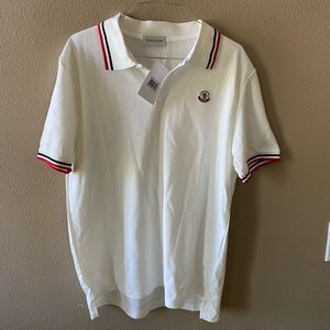 Moncler Logo Patch Tipped Cotton Piqué Polo
